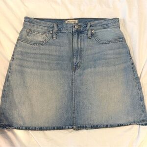 Madewell Rigid Denim A-Line Skirt – Light Wash – Size 30